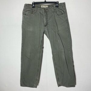 Wind River Distressed Green Insulated Canvas Work Pants 38 Utility Gorpcore